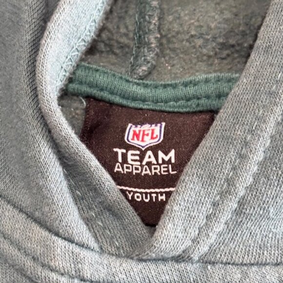 NFL Team Apparel Philadelphia "Fly Eagles Fly" Green Hoodie Sweatshirt Youth Med - Picture 8 of 9